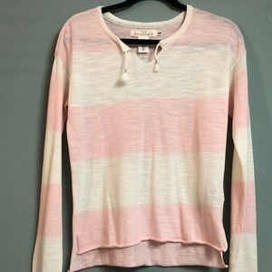 Pink and white shimmery stripped sweater H&M’s